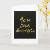 **14e BIRTHDAY & U BEAUTIFUL**-kaart Kaart (Gele Bloem)