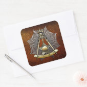 14e graad: Grand Elect Mason Vierkante Sticker (Envelop)