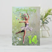 14e invitation de fête d'anniversaire (Debout devant)