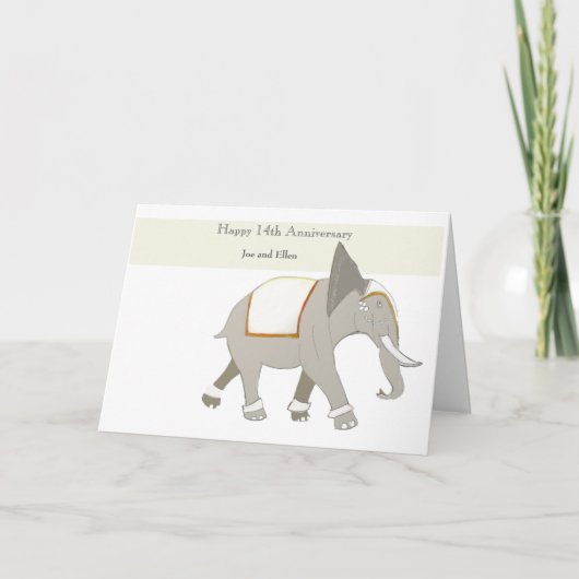 14e Jubileum bewerken Kaart (Voorkant)