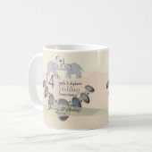 14e Jubileum voor bruiloft Opals & Elephants Koffiemok (Voorkant links)
