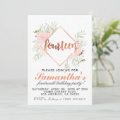 14e Roos gouden verjaardag Kaart (Staand voorkant)