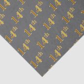 14e (veertiende) gebeurtenis grijs, Faux Gold Tissuepapier (Detail)