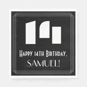 14e verjaardag: Art Deco Geïnspireerde look "14" + Servet