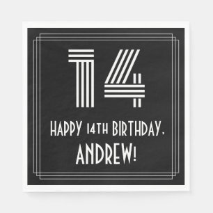 14e verjaardag: Art Deco Geïnspireerde look "14" + Servet