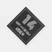 14e verjaardag: Art Deco Geïnspireerde look "14" + Servet (Hoek)