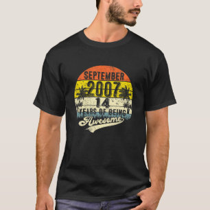 14e verjaardag cadeau 14 jaar Geweldige sinds sept T-shirt