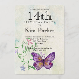 14e verjaardag kaart