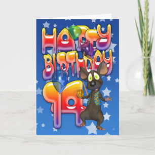 14e verjaardag Kaart, Happy Birthday Kaart