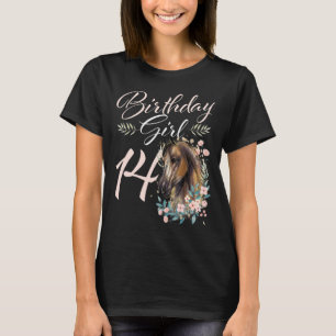 14e verjaardag meisje paard 14 jaar oud bday t-shirt