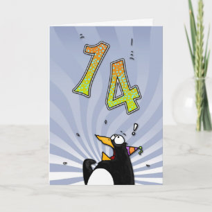 14e verjaardag - Penguin Surprise Card Kaart