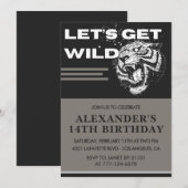 14e verjaardag uitnodigingen Boy Party Let's Get W (Voorkant / Achterkant)