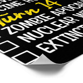 14e verjaardag van de gift 14 jaar oud Quarantine  Poster (Hoek)