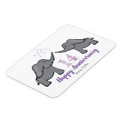 14e verjaardag van ivoorbruiloft schattige olifant magneet (Linkerzijde)