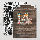 14e verjaardag | Wild West Cowboy uitnodiging (Voorkant / Achterkant)