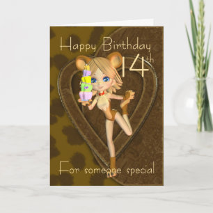 14ème Carte d'anniversaire, collection d'animal de