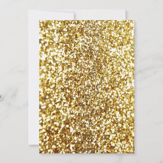 14ème invitation d'anniversaire en noir et or (Dos)