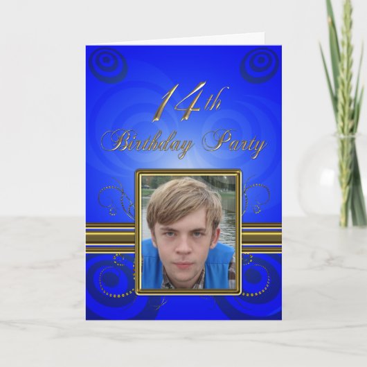 14ème Invitation de fête d'anniversaire (Devant)
