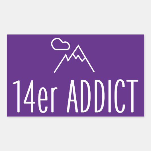 14er Addict Rechthoekige Sticker (Voorkant)