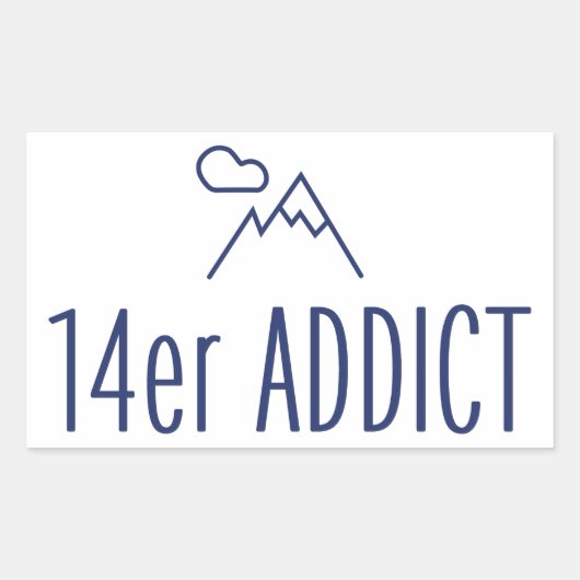 14er Addict Rechthoekige Sticker (Voorkant)