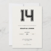 14th Birthday Invitation - Minimal Sport Style (Devant)