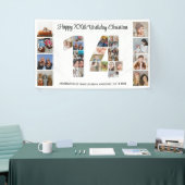 14th Birthday Party Number 14 Photo Collage Spandoek (Beurs)