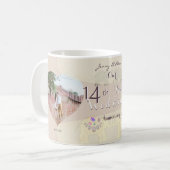 14th Wedding Anniversary Ivory  Coffee Mug (Devant gauche)