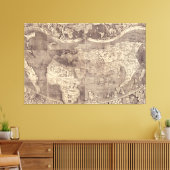 1507 Martin Waldseemuller Wereldkaart Canvas Afdruk (Insitu (Woonkamer))