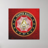 [150] Master Mason - 3rd graads Square & Compass Canvas Afdruk (Voorkant)