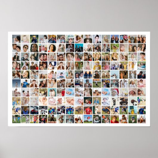 150 Photo Collage Custom Picture Grid Poster (Voorkant)