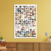 150 Photo Collage Personalized Picture Grid Canvas Afdruk (Insitu (Woonkamer))