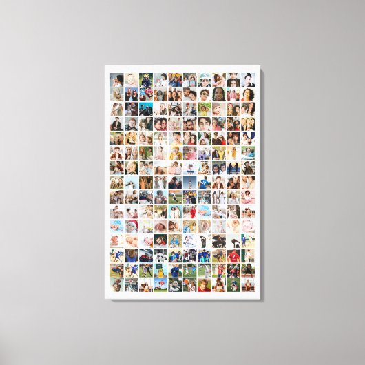 150 Photo Collage Personalized Picture Grid Canvas Afdruk (Voorkant)