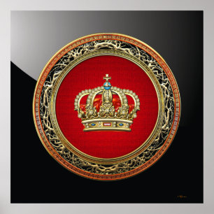 [150] Princess King-Queen Crown [Belg.Gold] Poster