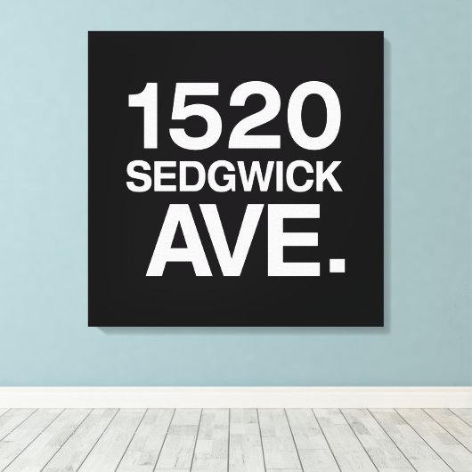 1520 SEDGWICK AVE. CANVAS AFDRUK (Insitu (Houten vloer))