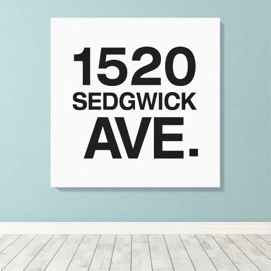 1520 SEDGWICK AVE. CANVAS AFDRUK (Insitu (Houten vloer))