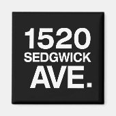 1520 SEDGWICK AVE. MAGNEET (Voorkant)