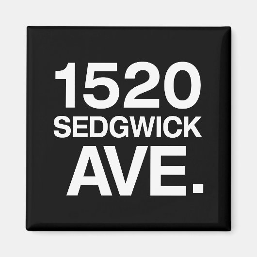 1520 SEDGWICK AVE. MAGNEET (Voorkant)