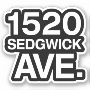 1520 SEDGWICK AVE. STICKER