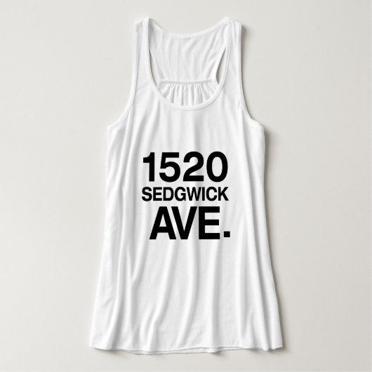 1520 SEDGWICK AVE. TANKTOP (Design voorkant)