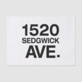 1520 SEDGWICK AVE. TISSUEPAPIER (Voorkant)