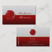 [154] AA-monogram [wasverzegeling] Visitekaartje (Voorkant / Achterkant)