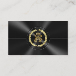 [154] AB & BA Monogram [Goud] Visitekaartje