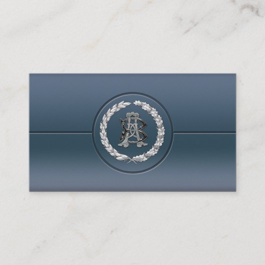 [154] AB & BA Silver Monogram Visitekaartje (Voorkant)