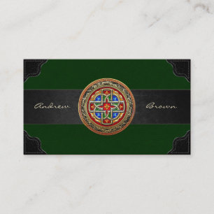 [154] Celtic Cross [Gold+Enamel] Visitekaartje