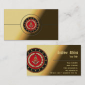 [154] Masonic Square and Compass [3rd Degree] Visitekaartje (Voorkant / Achterkant)