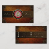 [154] Master Mason - 3rd graads Square & Compass Visitekaartje (Voorkant / Achterkant)