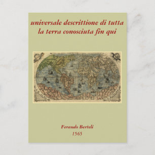 1565 Ferando Berteli (Fernando Bertelli) Wereldkaa Briefkaart
