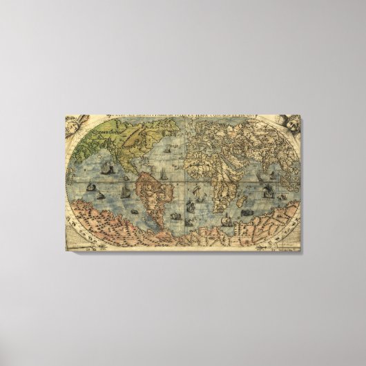 1565 Ferando Berteli (Fernando Bertelli) Wereldkaa Canvas Afdruk (Voorkant)