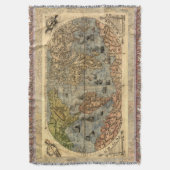 1565 Forlani AntiquevWereldkaart Renaissance Deken (Voorkant Verticaal)