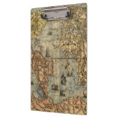 1565 Forlani AntiquevWereldkaart Renaissance Klembord (Links)